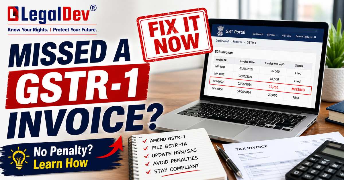 How to Add a Missing Invoice in GSTR-1 After Filing